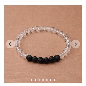 Vitality Extracts White Crystal Diffuser Bracelet / White & Black / BRAN…